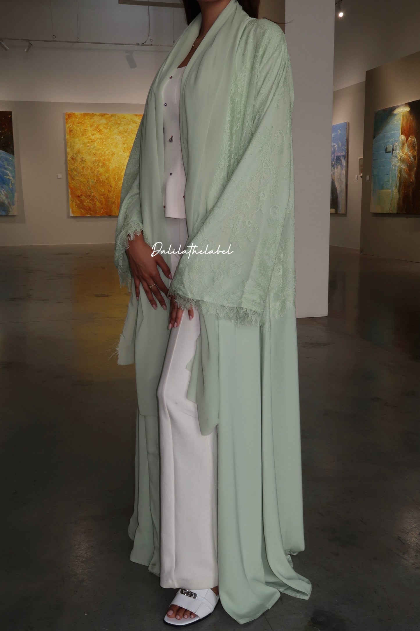 Summer lace abaya