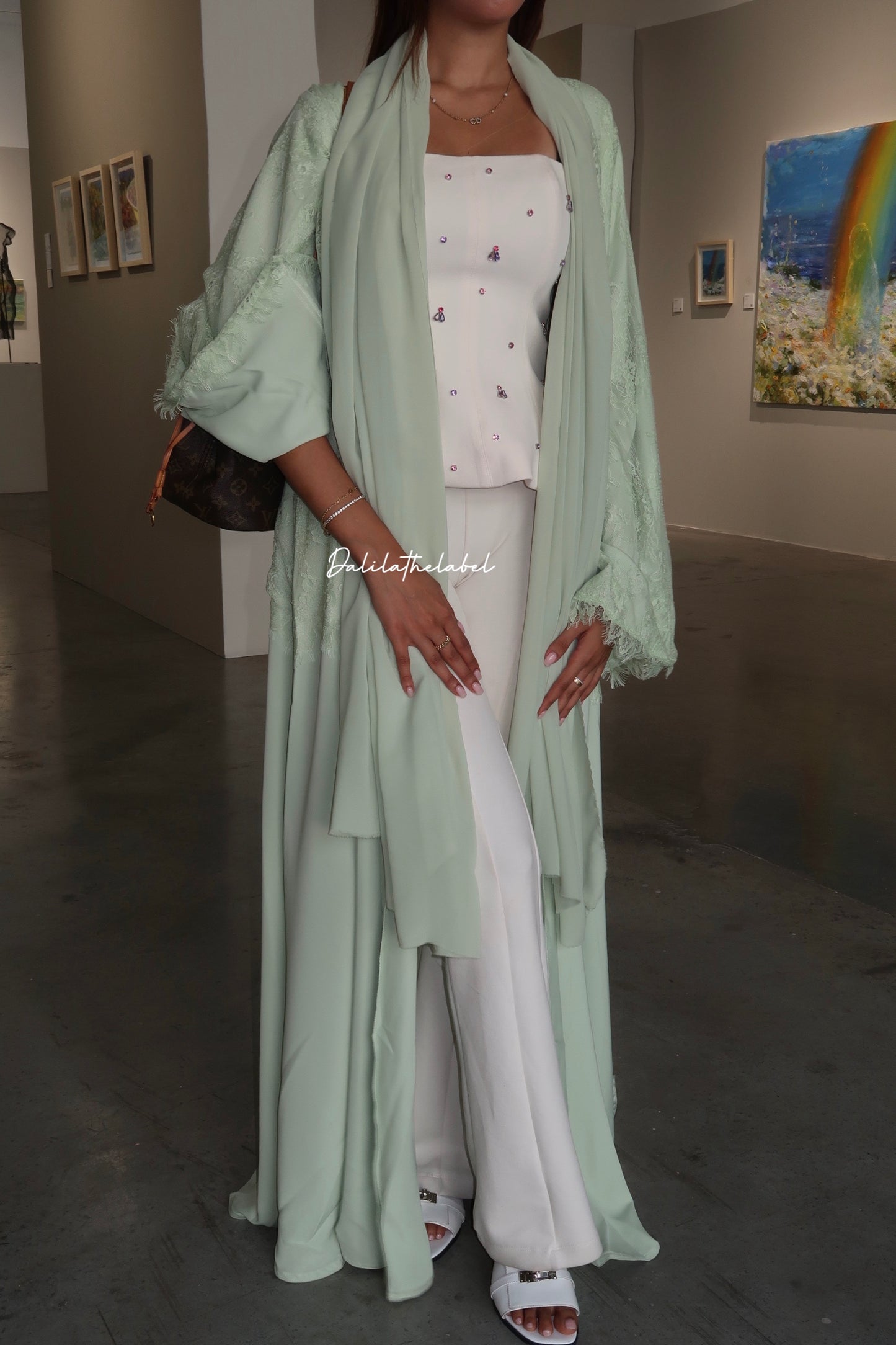 Summer lace abaya