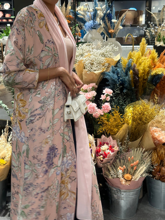 Blooming abaya 56 ready to deliver